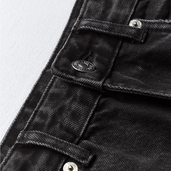 Zara High Rise Wide Leg Jeans Black - Picture 3 of 10